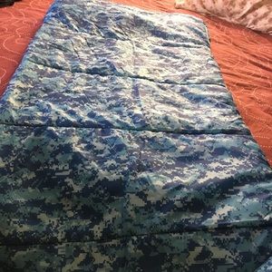 Kids blue camo sleeping bag